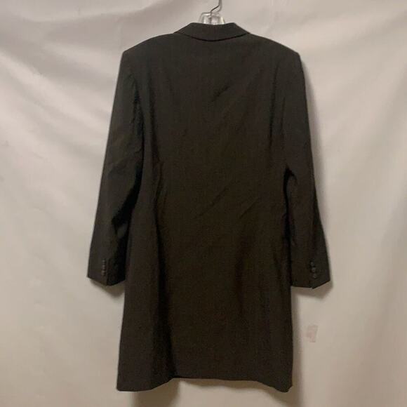 MAX MARA PINSTRIPE BROWN TUNIC BLAZER SIZE 8 - Picture 2 of 8